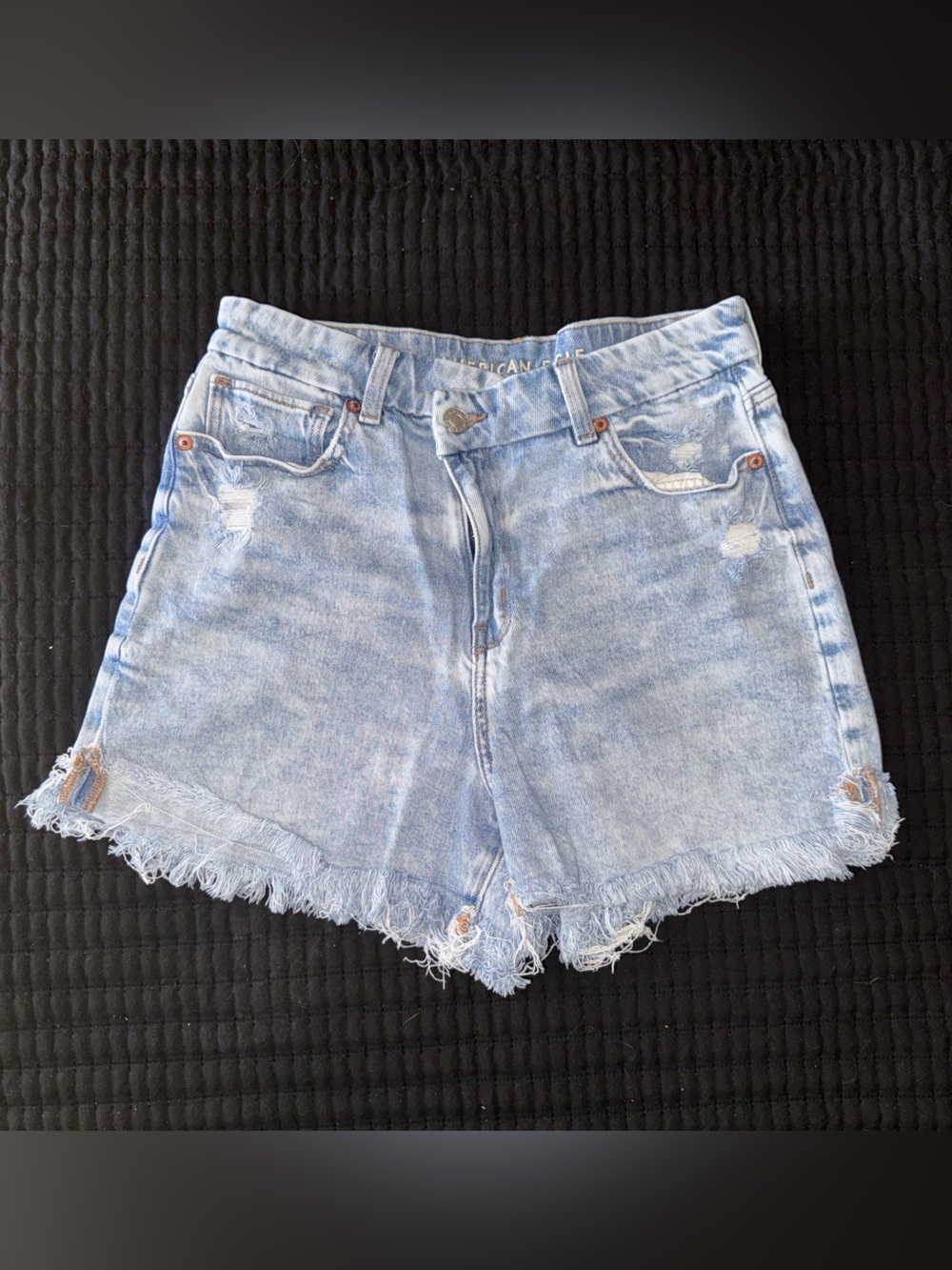 AE Stretch Curvy Ripped Denim Mom Short